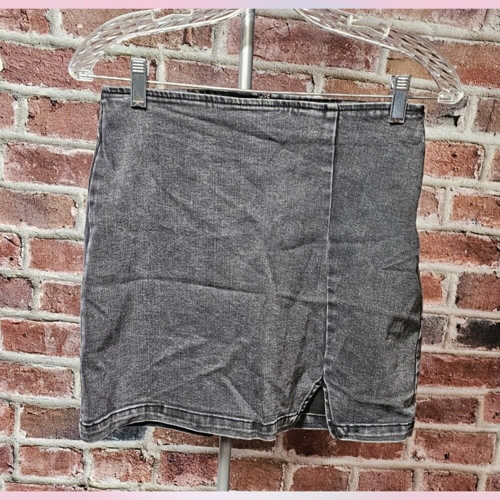 Wild Fable Heather Black Mini Skirt – Women’s Size 4 Stretch Back Zip
